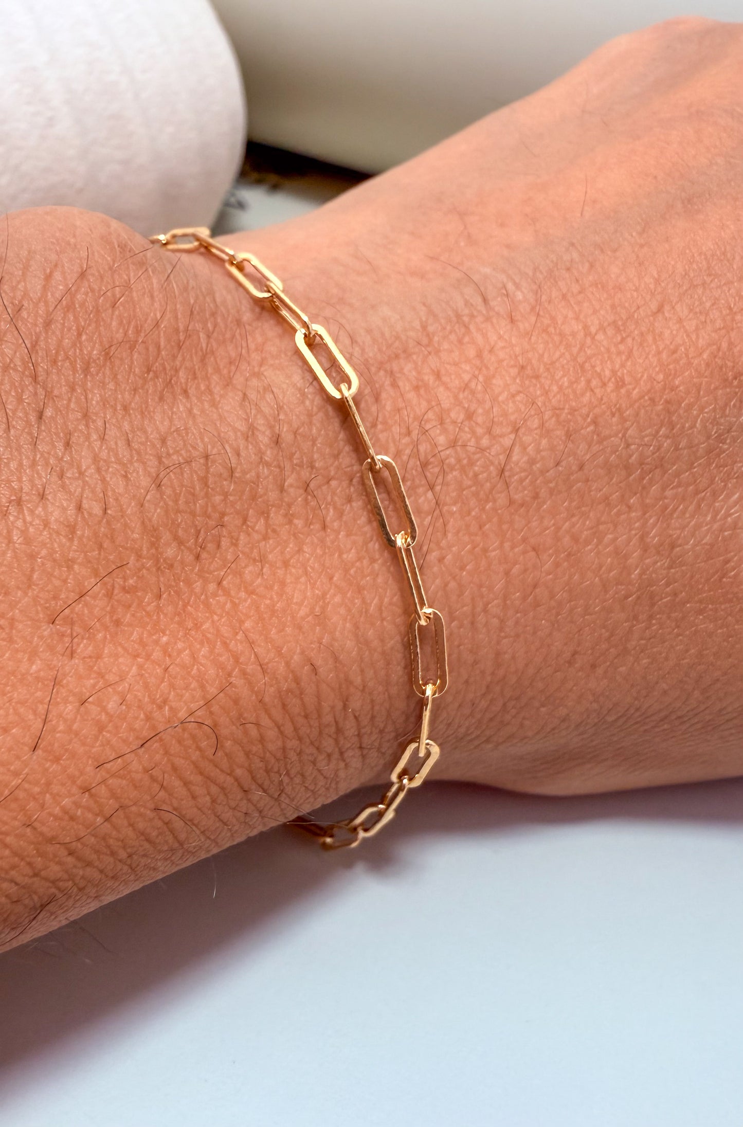Velani Jewelry Flat Paperclip Chain Bracelet
