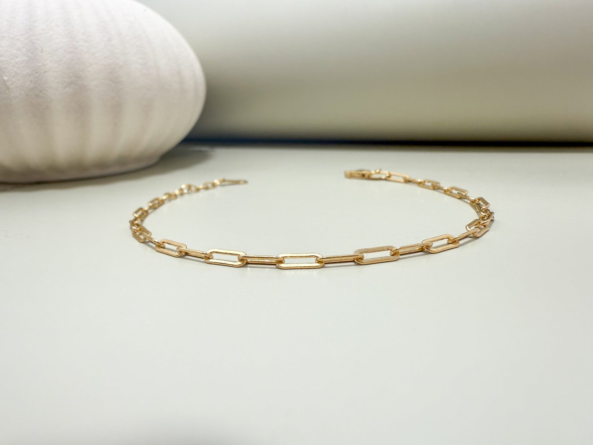 Velani Jewelry Flat Paperclip Chain Bracelet