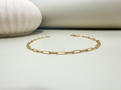 Velani Jewelry Flat Paperclip Chain Bracelet