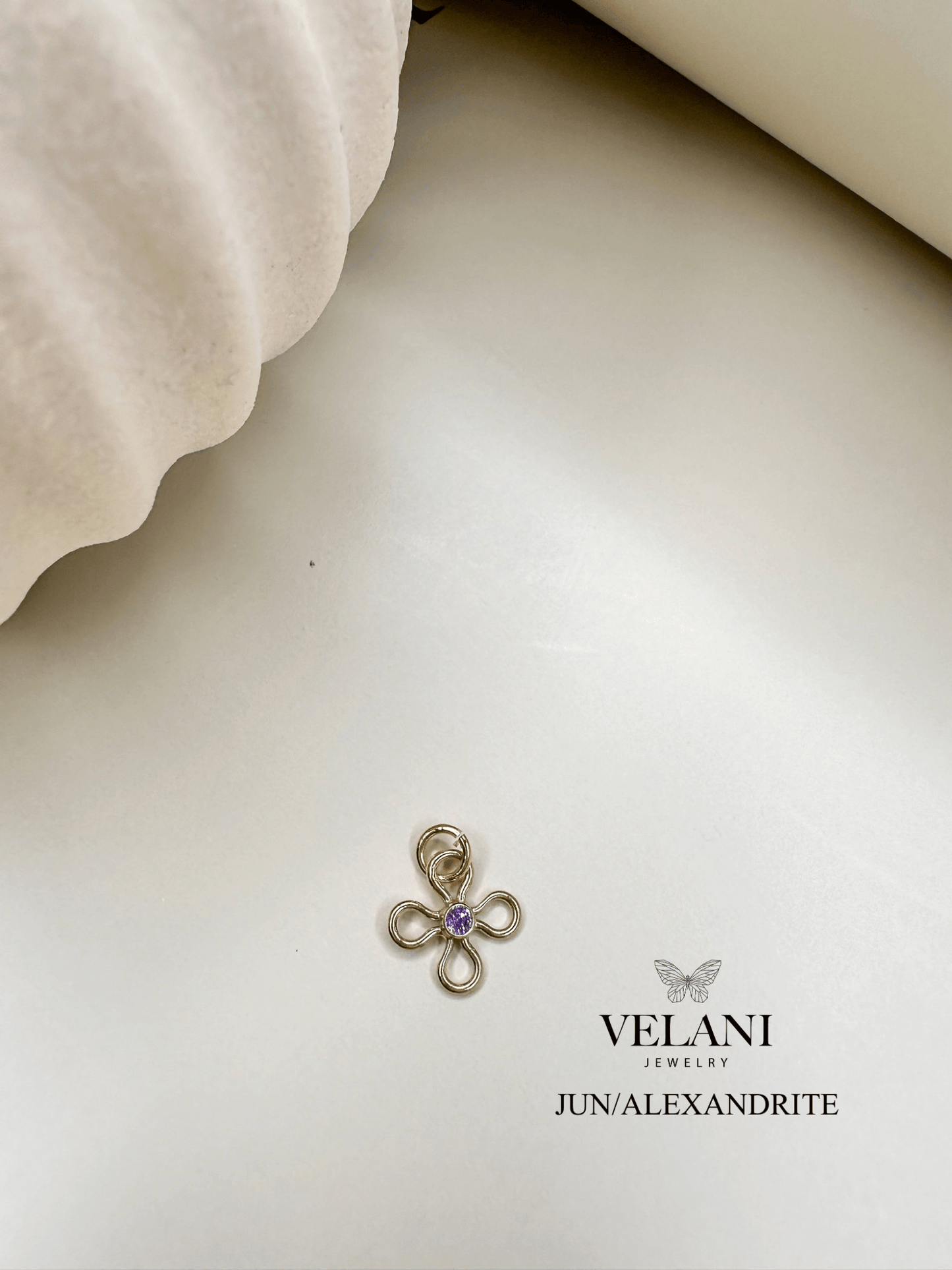 Velani Jewelry Flower Birthstone Pendant