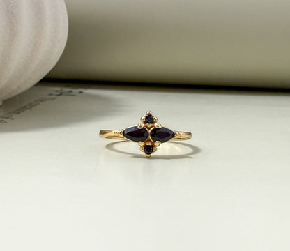 Velani Jewelry Flower Ring with CZ