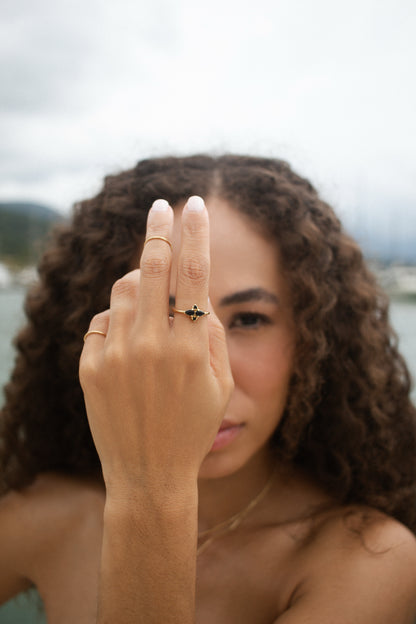 Velani Jewelry Flower Ring with CZ