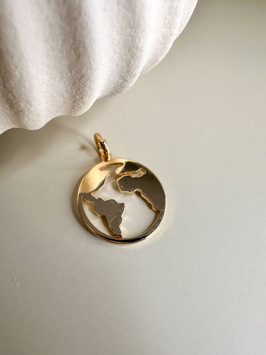 Velani Jewelry Globe Medallion Pendant