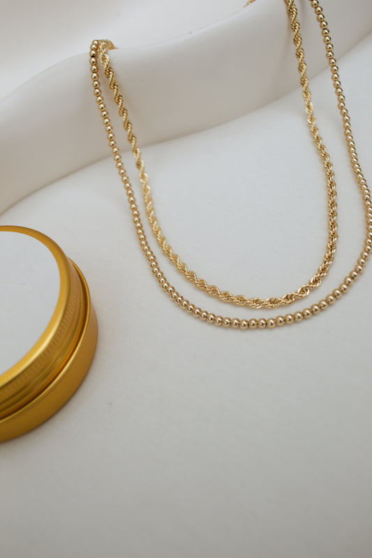 Velani Jewelry Gold Filled 3mm Bead Necklace