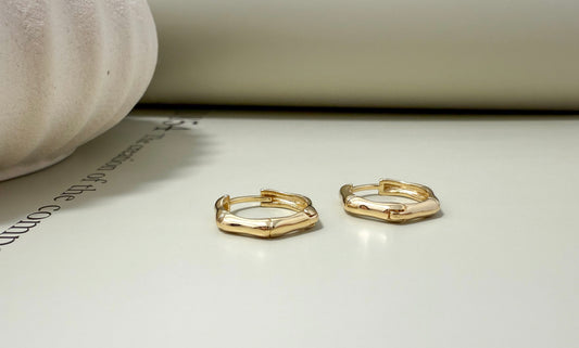 Velani Jewelry Gold Filled Bamboo Hoop