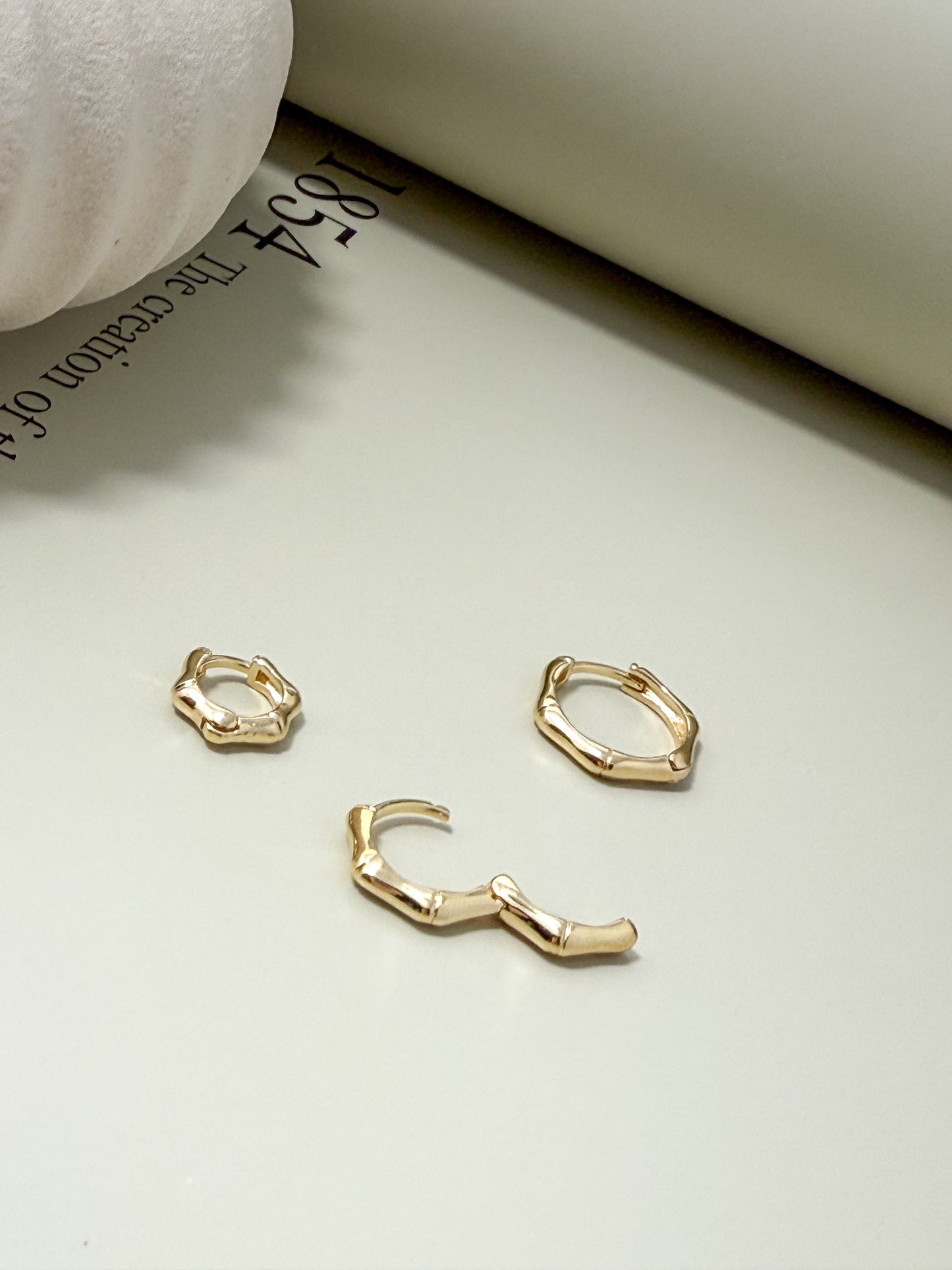 Velani Jewelry Gold Filled Bamboo Hoop