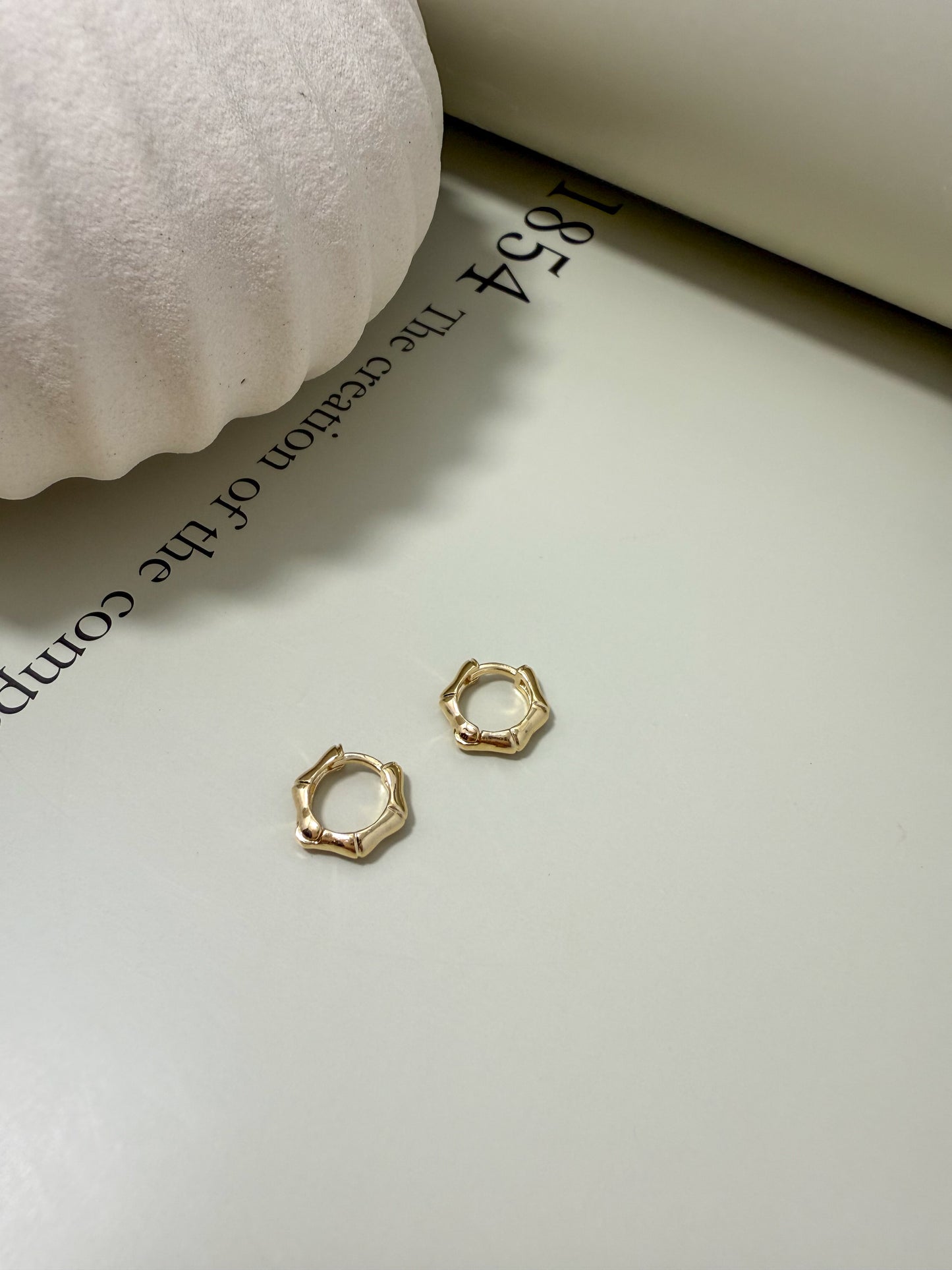 Velani Jewelry Gold Filled Bamboo Hoop