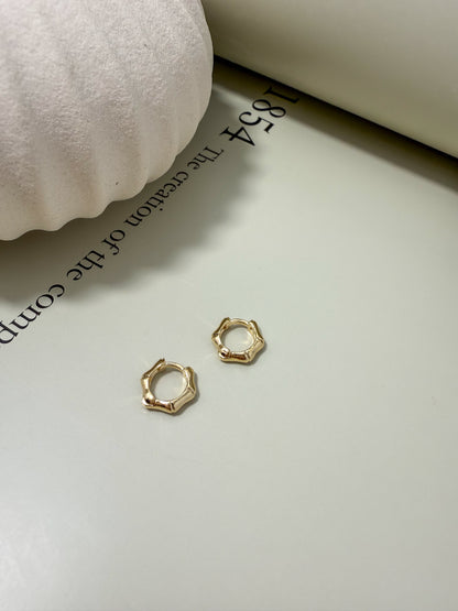 Velani Jewelry Gold Filled Bamboo Hoop