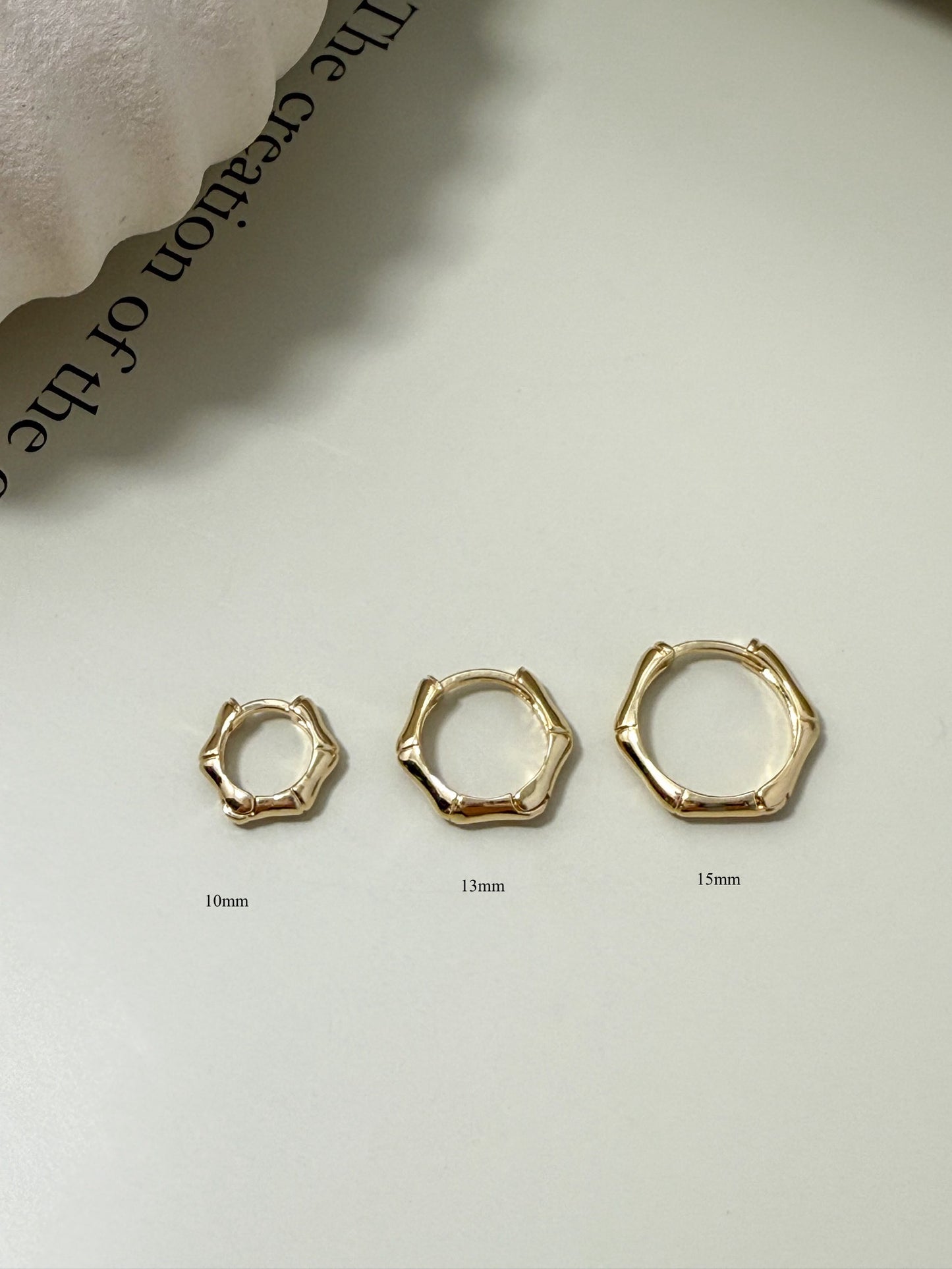 Velani Jewelry Gold Filled Bamboo Hoop