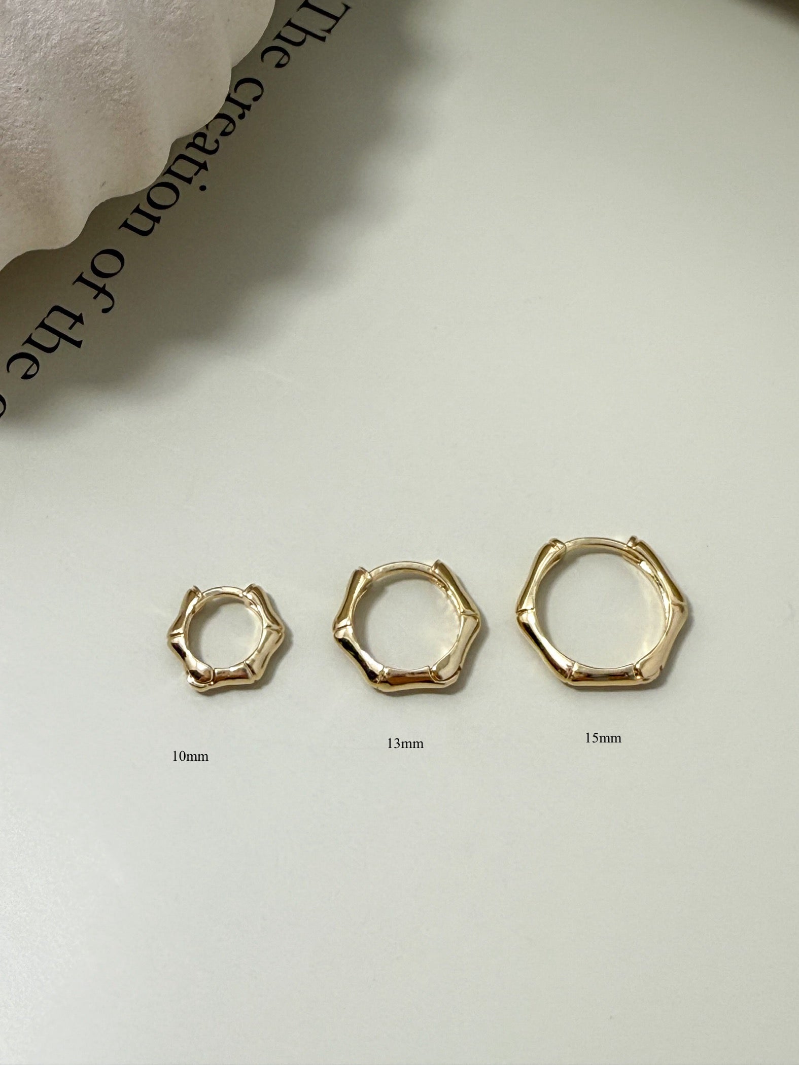 Velani Jewelry Gold Filled Bamboo Hoop