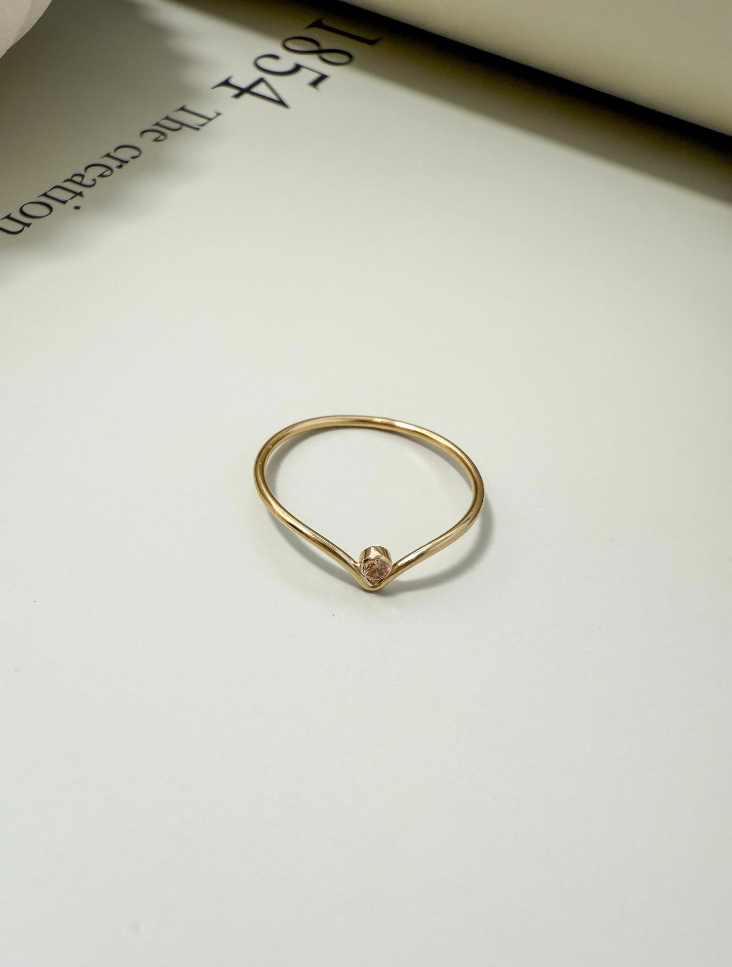 Velani Jewelry Gold Filled Ring With CZ