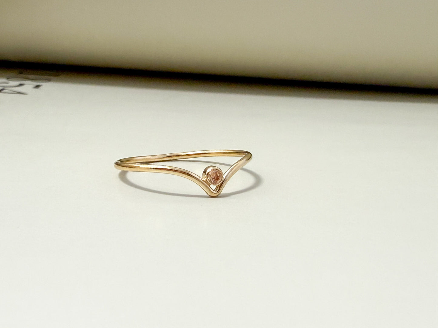 Velani Jewelry Gold Filled Ring With CZ