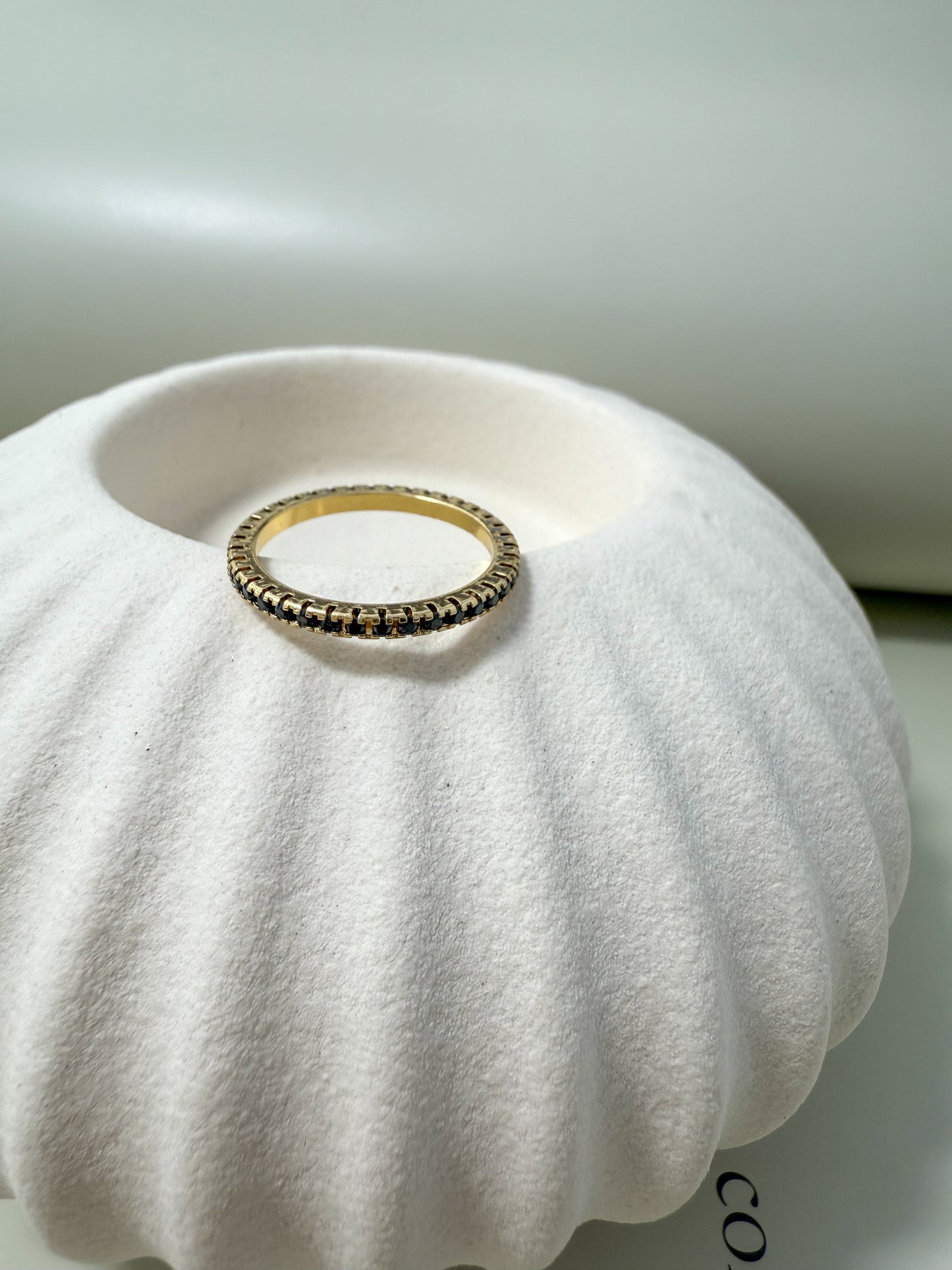 Velani Jewelry Infinity Band Stackable Ring with CZ