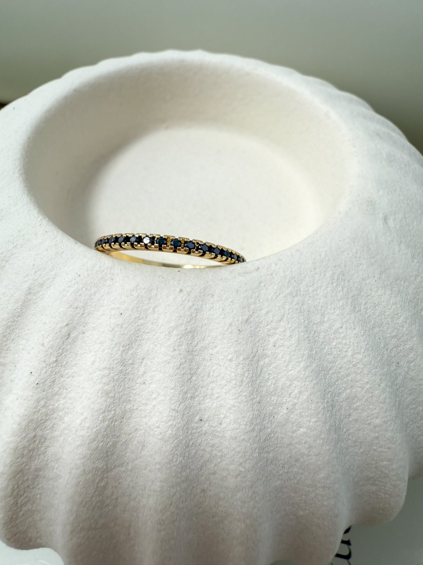 Velani Jewelry Infinity Band Stackable Ring with CZ