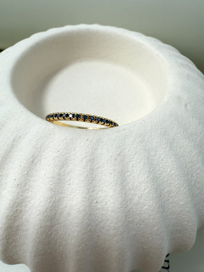 Velani Jewelry Infinity Band Stackable Ring with CZ