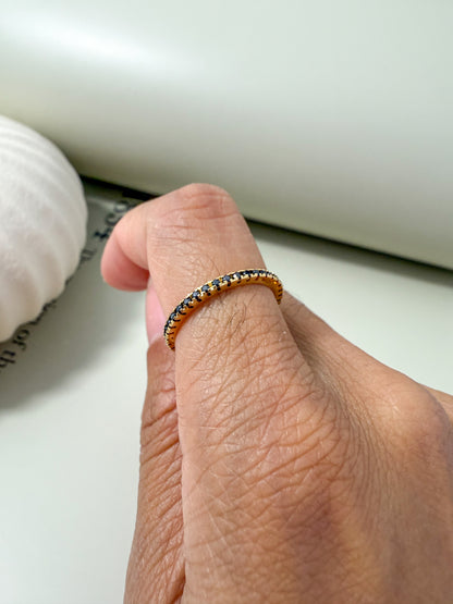 Velani Jewelry Infinity Band Stackable Ring with CZ
