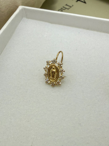 Velani Jewelry Lady of Guadalupe Earrings - 14K Gold