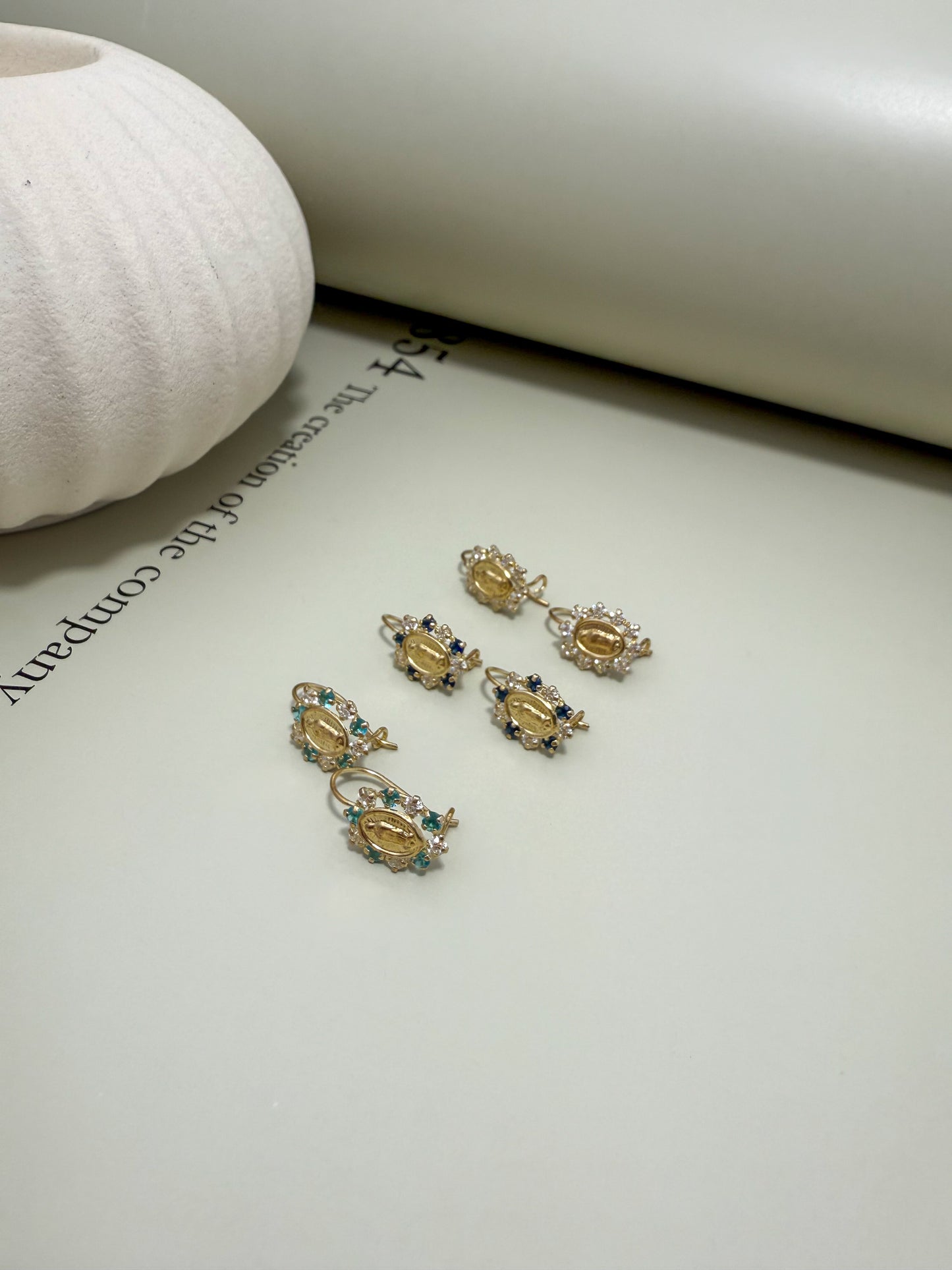 Velani Jewelry Lady of Guadalupe Earrings - 14K Gold