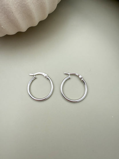 Velani Jewelry Melissa 2mm Hoop Earrings Sterling Silver