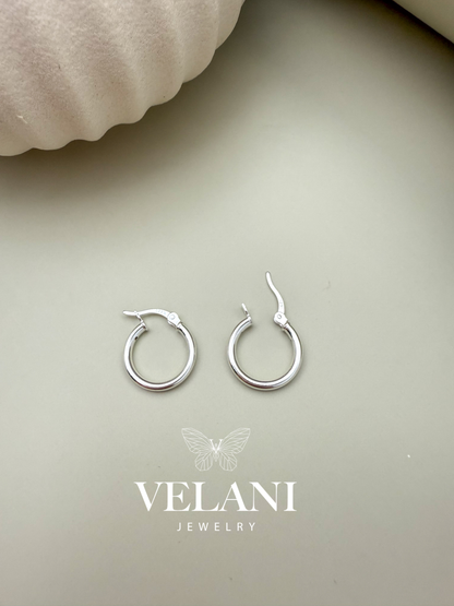 Velani Jewelry Melissa 2mm Hoop Earrings Sterling Silver
