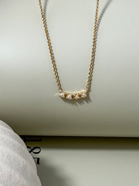 Velani Jewelry Mini Freshwater Pearl Bar Necklace