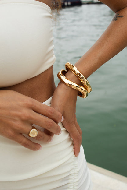 Velani Jewelry Organic Contour Bangle Bracelet