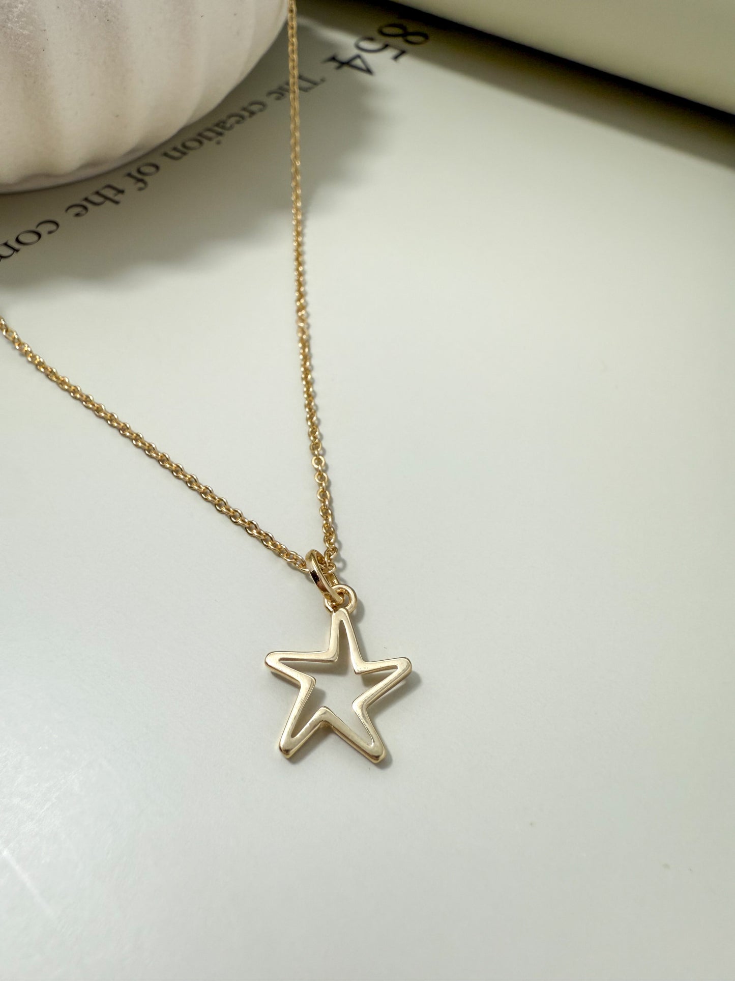 Velani Jewelry Outline Star Necklace