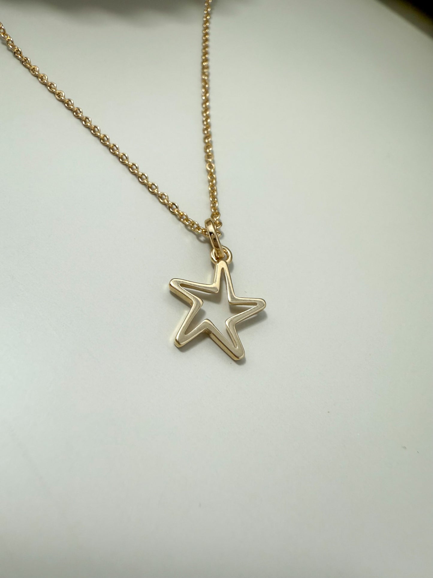 Velani Jewelry Outline Star Necklace
