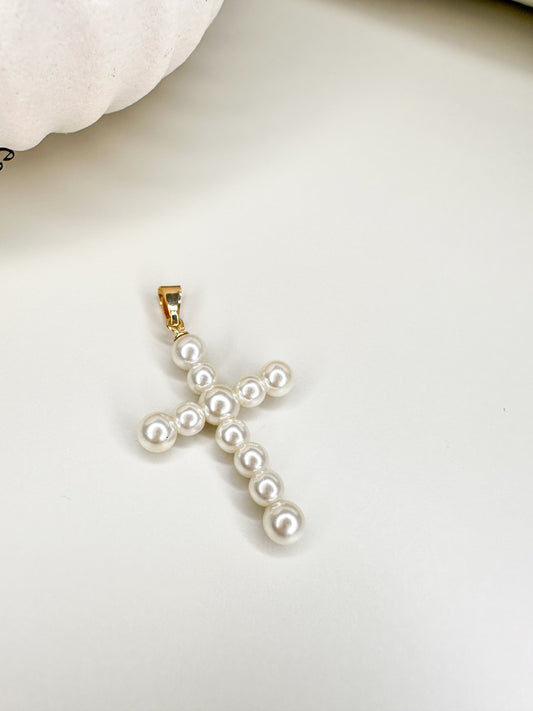 Velani Jewelry Pearl Cross