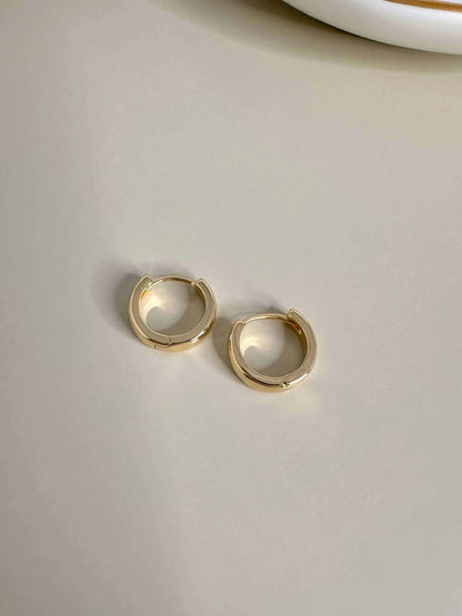 Velani Jewelry Plain Huggie Earrings