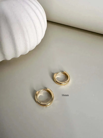 Velani Jewelry Plain Huggie Earrings