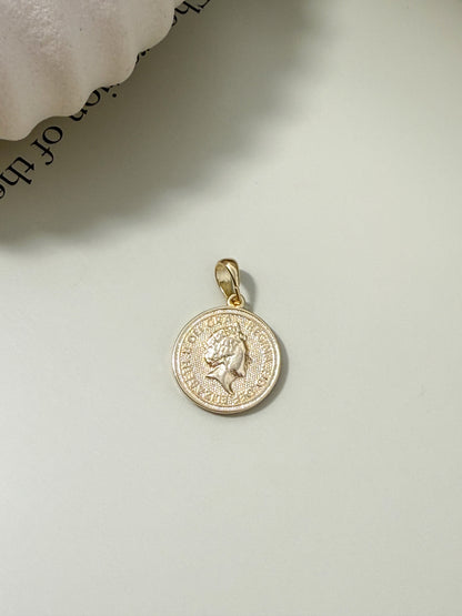 Velani Jewelry Queen Elizabeth Coin Pendant