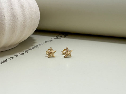 Velani Jewelry Radiant Starfish Star Studs