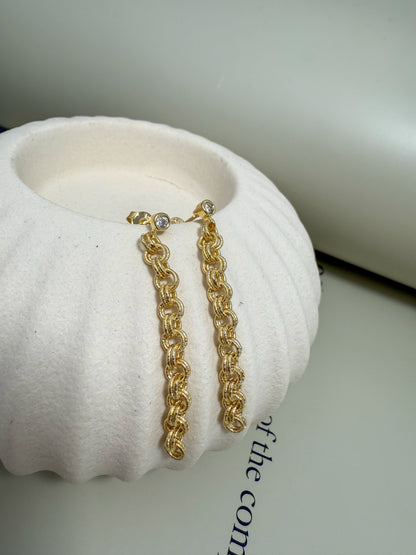 Velani Jewelry Rolo Luxe Dangling Earrings