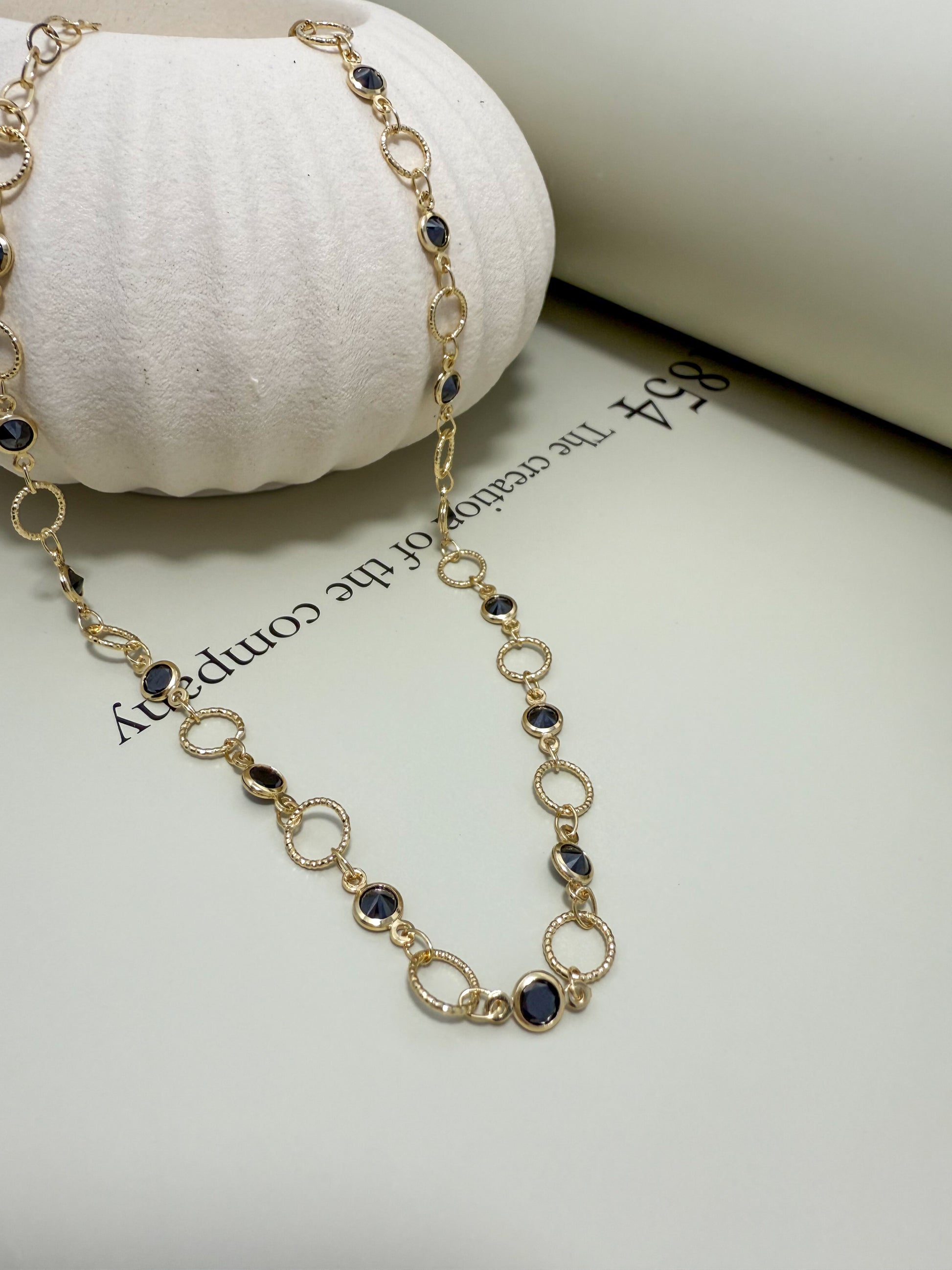 Velani Jewelry Sabbia Nera Black CZ Choker Necklace