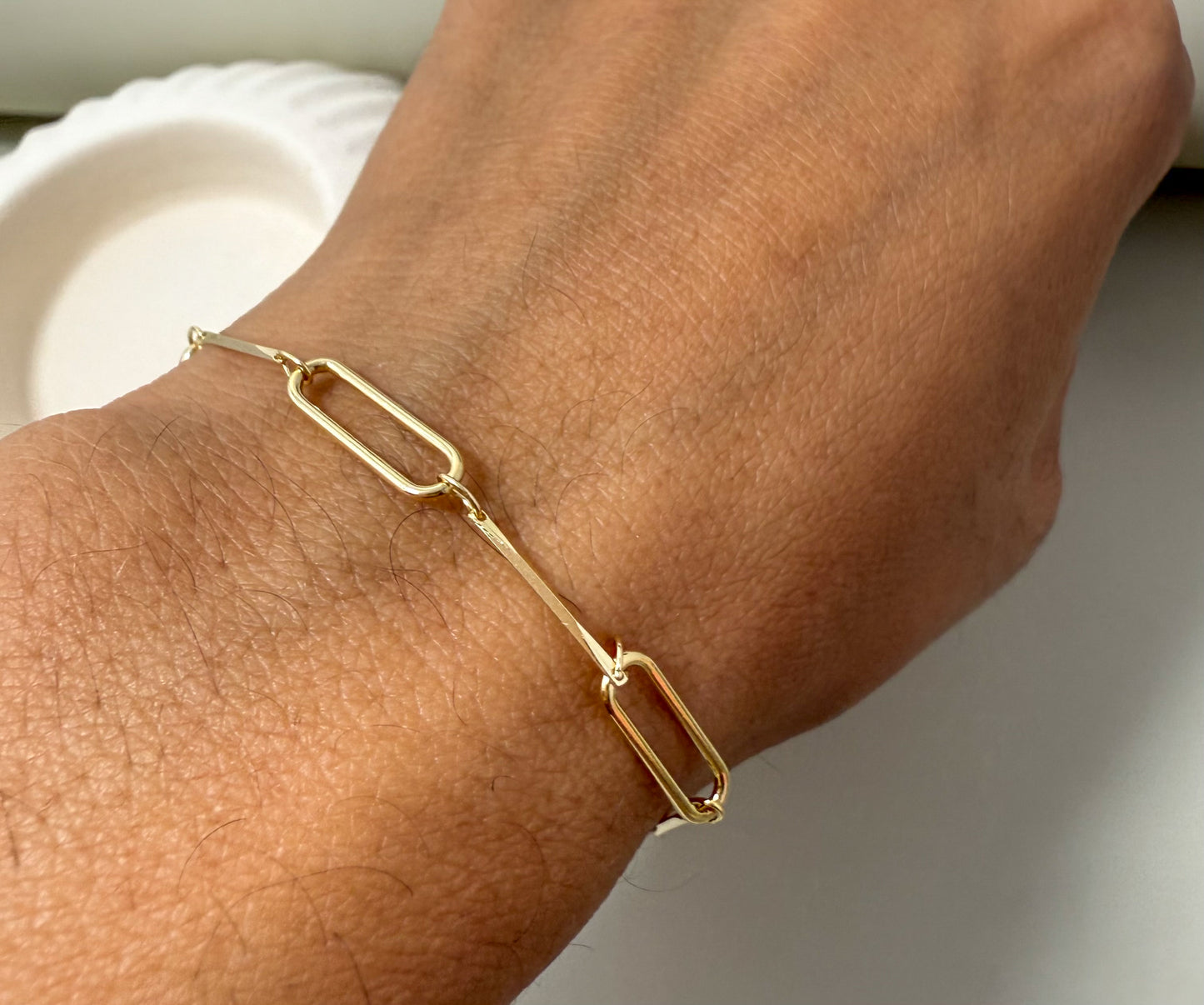 Velani Jewelry Serene Paperclip Link Bracelet