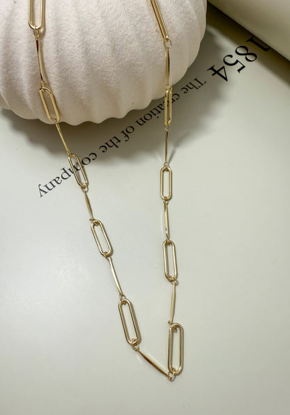 Velani Jewelry Serene Paperclip Link Necklace
