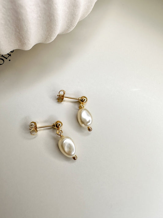 Velani Jewelry Single Baroque Pearl Studs