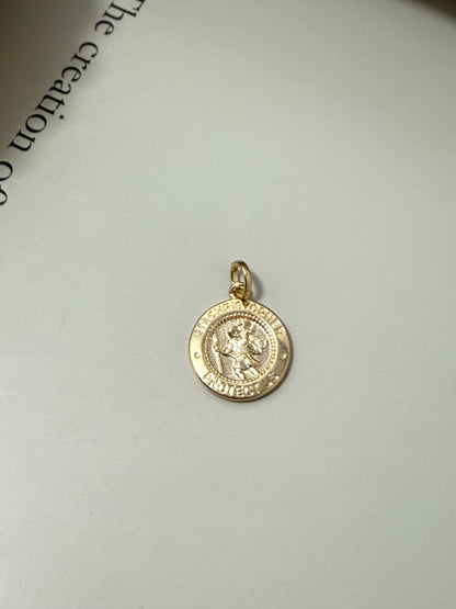 Velani Jewelry St. Christopher Medallion Classic Gold Edition