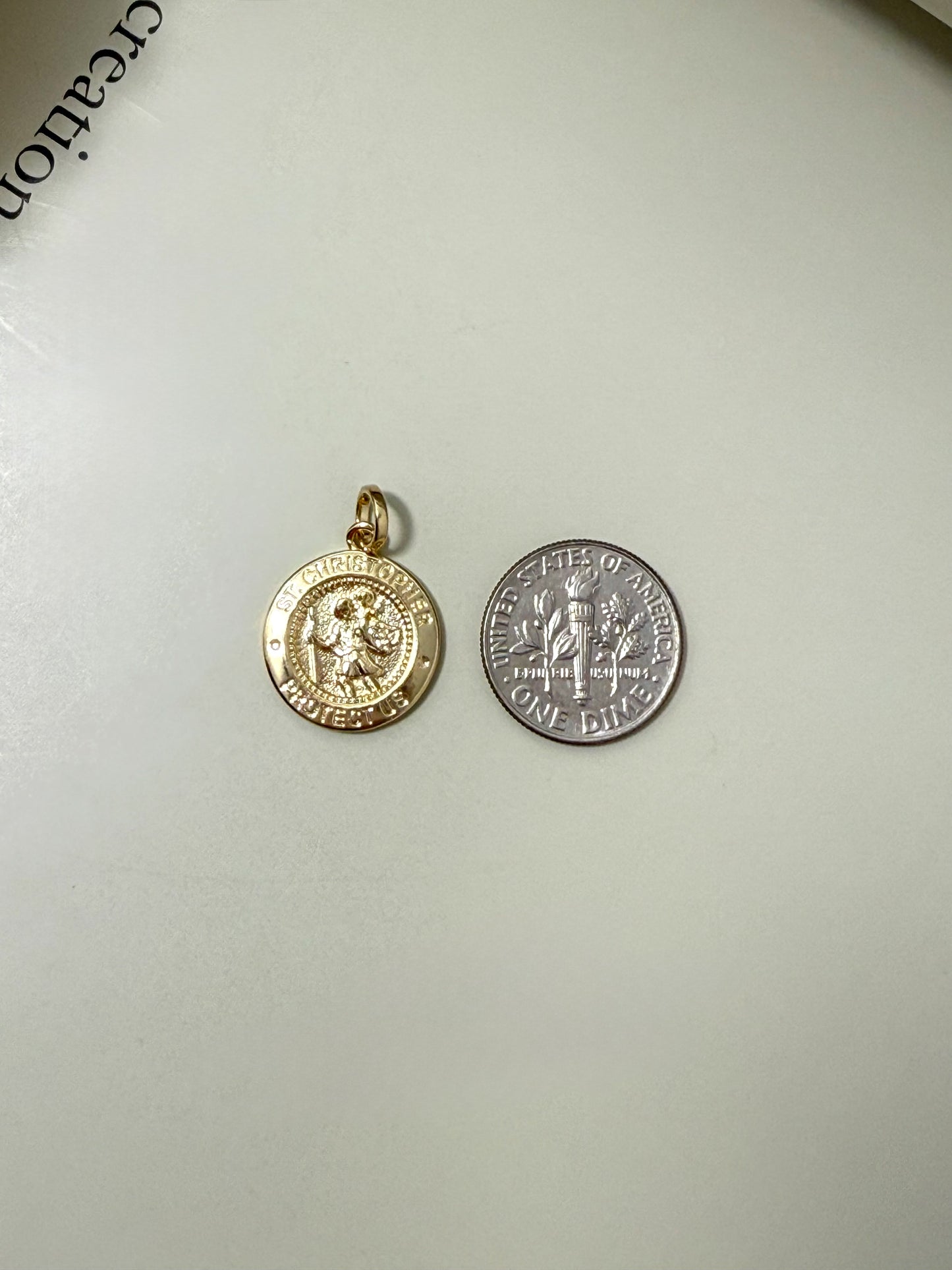Velani Jewelry St. Christopher Medallion Classic Gold Edition