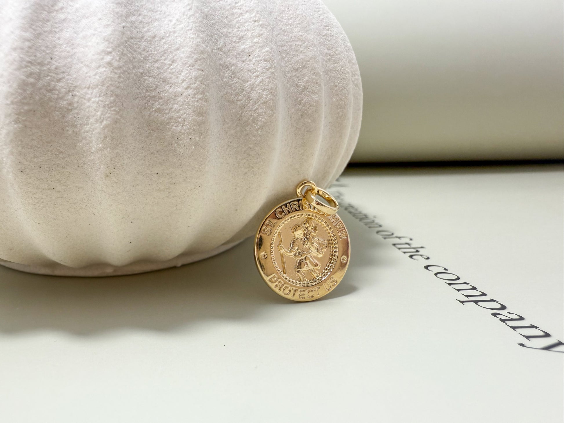 Velani Jewelry St. Christopher Medallion Classic Gold Edition