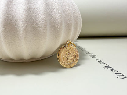 Velani Jewelry St. Christopher Medallion Classic Gold Edition