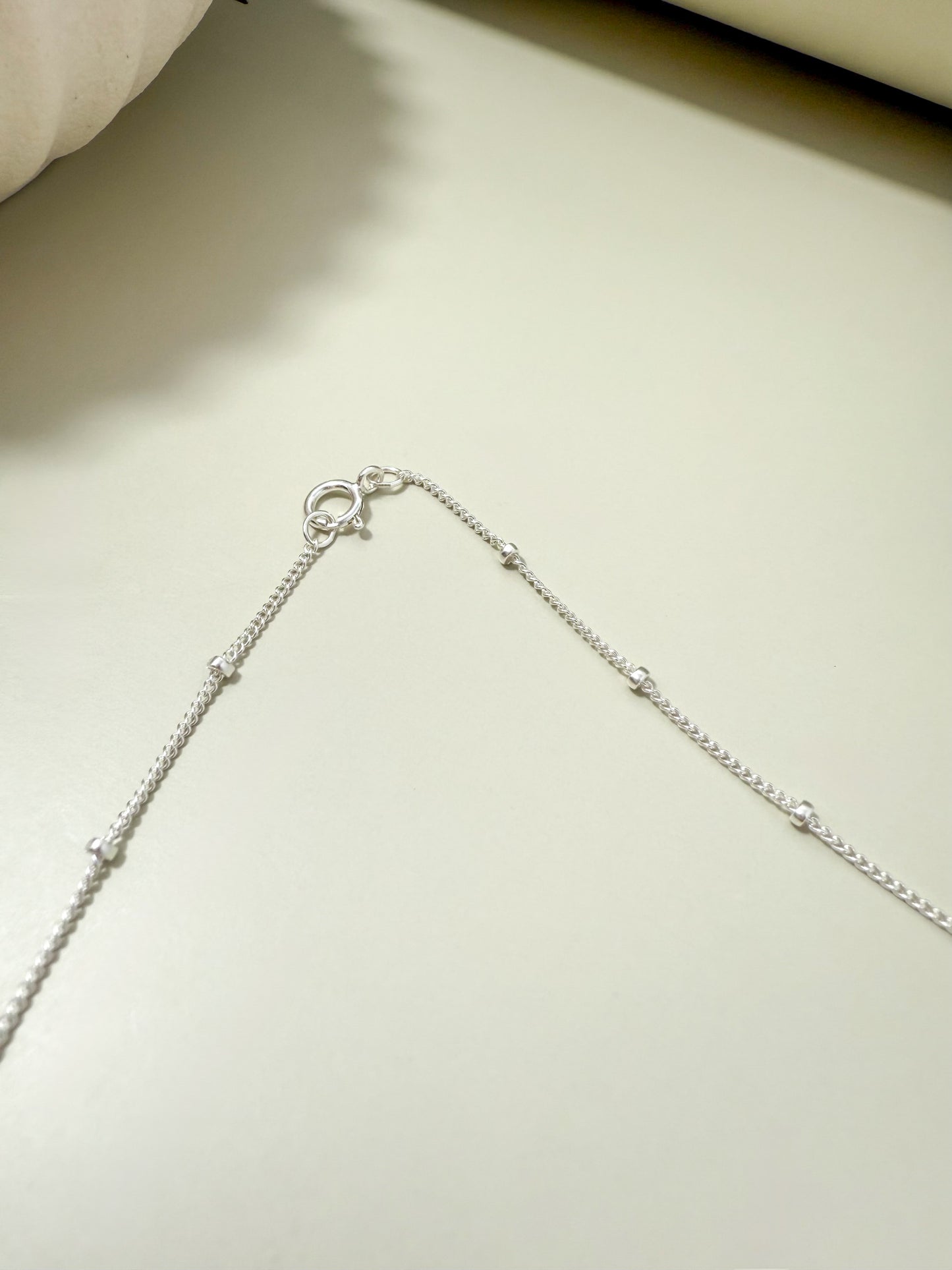 Velani Jewelry Sterling Silver Spaced Beads Necklace