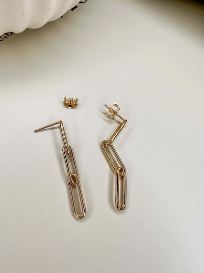 Velani Jewelry Styled Paperclip Earrings