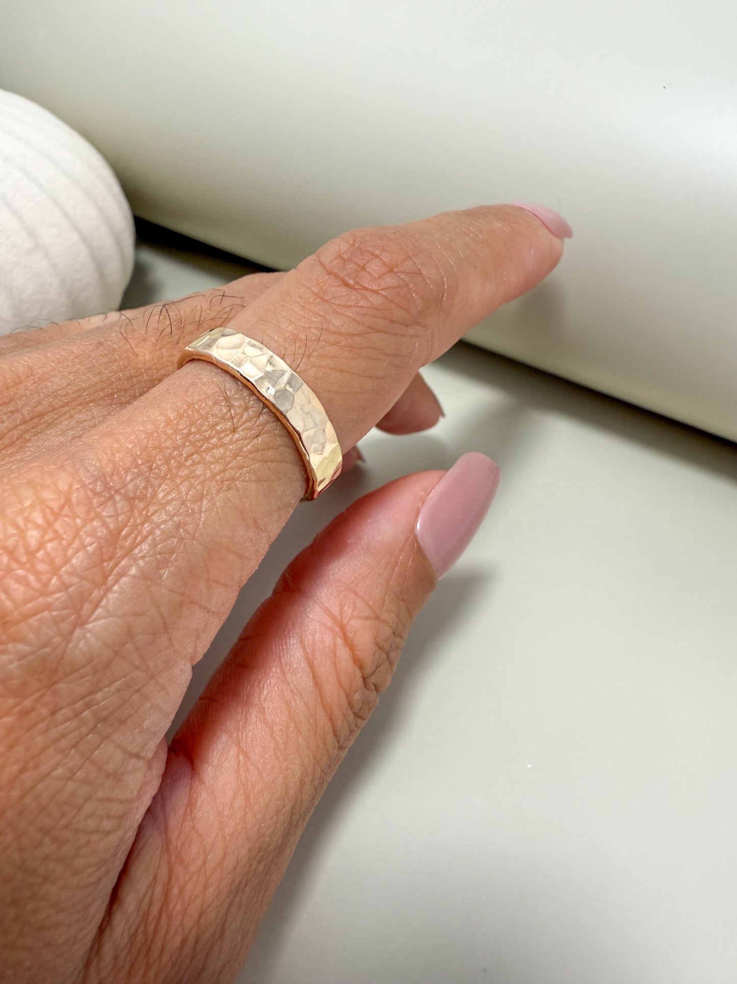 Velani Jewelry Textured Gold Band Ring