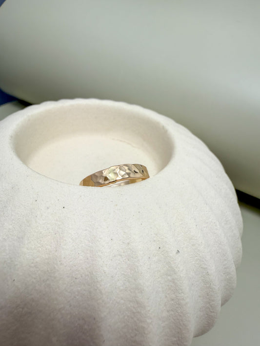 Velani Jewelry Textured Gold Band Ring