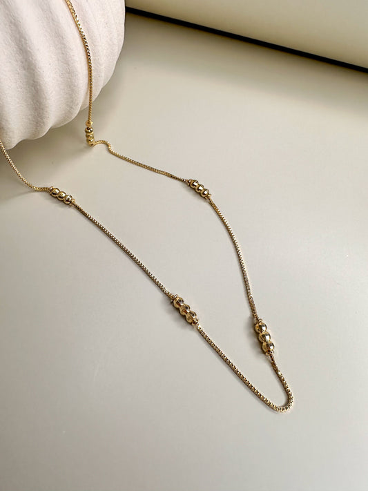 Velani Jewelry Tres Beads Disco Ball Diamond Cut Necklace