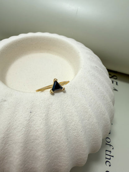 Velani Jewelry Trillion CZ Stackable Ring