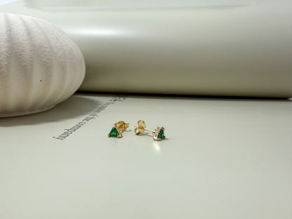 Velani Jewelry Trillion CZ Stud Earrings