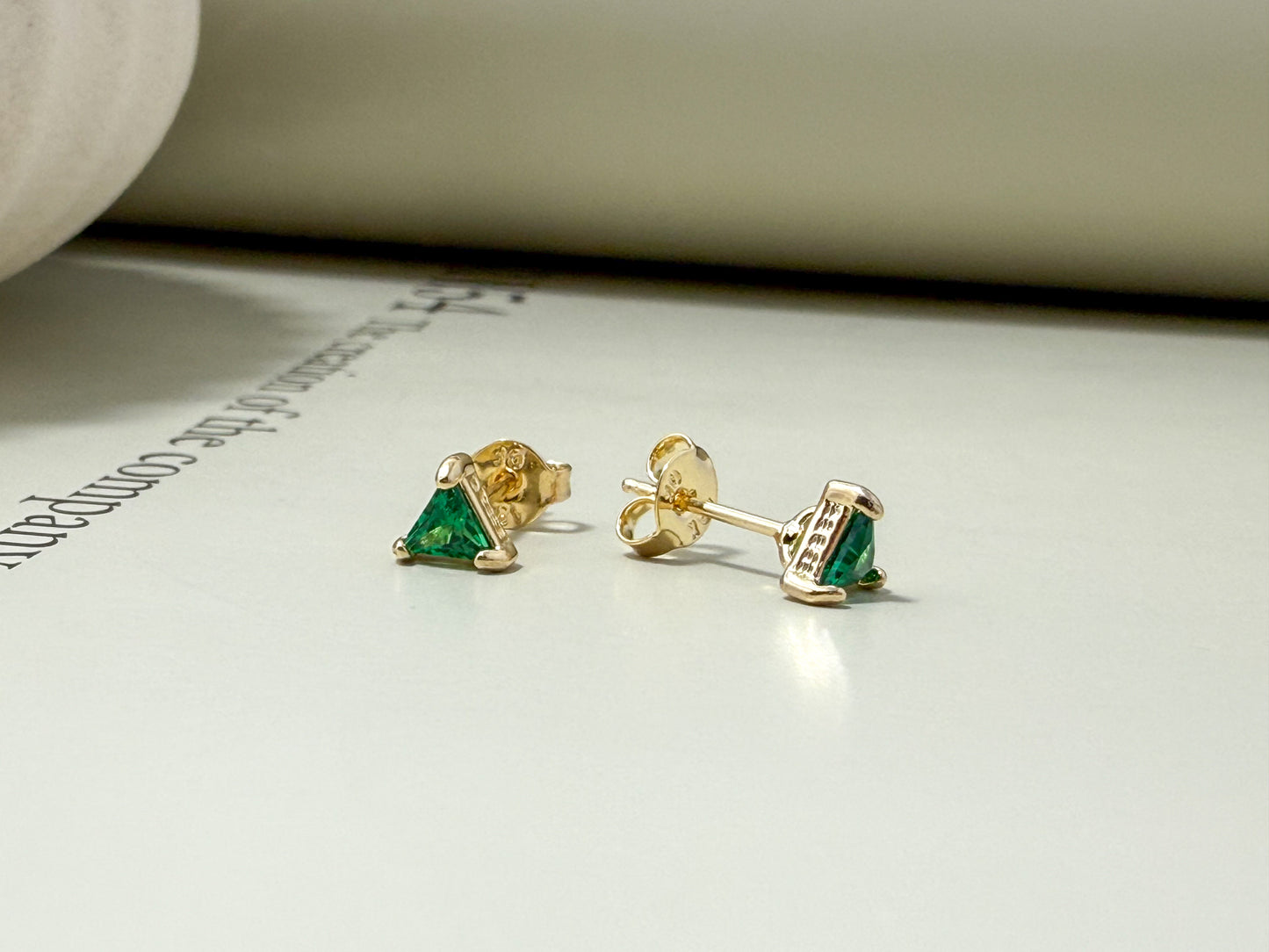 Velani Jewelry Trillion CZ Stud Earrings